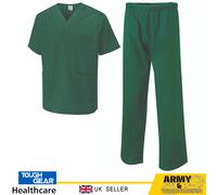 Scrub Medical Uniform V-Neck Top & Trouser Women Men Nurse Hospital Work Medical