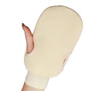 Scrub Mitt Bath For Peeling SPA Exfoliating Shower Brush Body Cleaning Rub Dead Skin Gloves Towel Foam Massage for Shower, Spa, Massage(Beige)