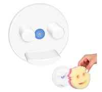 Scrub Mommy Sponge Smiley Sink Holder Brush Compatible Round Sponge for Household Keeping Cleaning Tidy Washing Dish Scrubbing,Spongebob Wall Items Tray Stand (Sponges Not Included)
