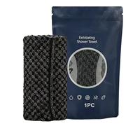 Scrub Shower Towel - 22.0×100.0 cm Back Scrubber | Exfoliating Washcloth | Deep Cleaning Quick Drying Bath Towel For Men And Women, Soft Body Scrub Cloth For Home