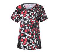 Scrub Top Tunic Uniform Utility Shirt Dog Grooming Work Short Sleeve Workwear Nurses Tunic Womens Dentists Work Wear Carers Vets Top Uniforms Halloween Cosplay Cancer T Shirts