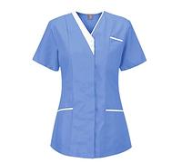 Scrub Tops Work Tunics Graphic Doctors Beauty Salon Work Shirt Health Care Workers Nursing Uniforms Cute Printed Beauty Tunic Cat Grooming V Neck Work Shirt Ladies Scrubs