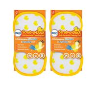 ScrubaDuck AntiBacterial Cleaning Pad Multipurpose Microfibre Scrubbing Pad Sponge Dual Sided For Home Kitchen Bathroom Reusable Non Scratch Pa