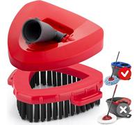 Scrubber and Mop Base for O Ceda RinseClean 2 Tank System, Spin Mop Scrub Brush Head Replacement, Hard Bristle Bathroom Cleaning Brush, 1 Mop Base and 1 Scrub Brush, Not Fit EasyWring 1 Tank