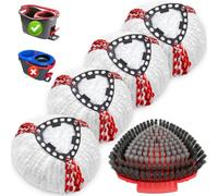 Scrubber Brush Mop Heads Replacement for Vileda Turbo Spin Mop System | 4 Pack 100% Microfibre Mop Replace Head & 1 Dual-Bristle Scrubber Brush Head for Floor,Kitchen,Bathroom,Swimming Pools,Car