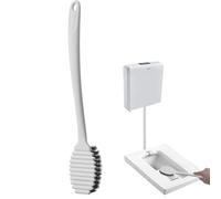 Scrubber for Toilet, Bathroom Cleaning Brush - Flexible Cleaning Brush with Long Handle, Ergonomic Brush with Hanging Hole for Toilet, Tile Wall, Sink, Bathtub, Sink, Bo