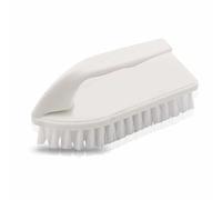 Scrubbing Brush Stiff Cleaning Brush Heavy Duty Hand Scrubber With polyester Bristles Iron Shaped Handle Comfort Grip Lime scale And Grout Remover Cleaning Tool For Home And Commercial Use White (1pc)