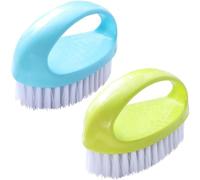 Scrubbing Brushes for Cleaning, Heavy Duty Scrub Brush Nylon Stiff Bristles,Scrubber Cleaner Brush for Bathroom,Showe,Sink,Kitchen,Bathtub,Floor,Multi-Purpose Cleaning Brush,2 Pack&Small Size