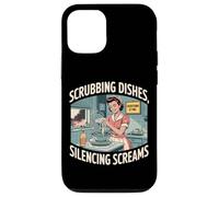 Scrubbing Dishes Silencing Screams 1950s Housewife Retro Case for iPhone 12/12 Pro