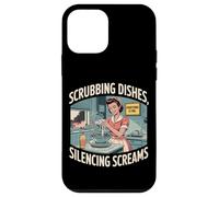 Scrubbing Dishes Silencing Screams 1950s Housewife Retro Case for iPhone 12 mini