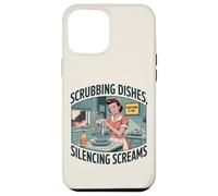 Scrubbing Dishes Silencing Screams 1950s Housewife Retro Case for iPhone 12 Pro Max