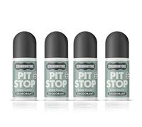Scrubbingtons Pit Stop 98% Natural Deodorant For Women, Men, Roll On For Sensitive Skin Made in UK. Paediatrician approved, Aluminium & Alcohol Free, Vegan & Cruelty Free, Ocean Breeze 75ml x 4