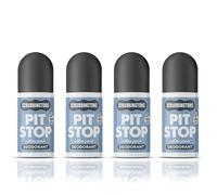 Scrubbingtons Pit Stop 98% Natural Deodorant For Women, Men, Roll on For Sensitive Skin Made in UK. Paediatrician approved, Aluminium & Alcohol Free, Vegan & Cruelty Free, Cotton Fresh, 75ml x 4
