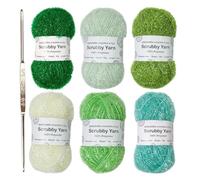 Scrubby Shine - Assorted Colors Assortment, Exquisite For Knitting And Knitting | Kn Cleaning Pad For Bath Towels, Kitchen Cloths, Home Craft Projects And Jobs Manu