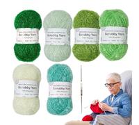 Scrubby Yarn Bundle - Crochet Yarn | Yarnn for Crochet Dishes | Polyester Shiny Silk F0R VERY HANDLE | ILTTER YARRN BASS and Towels | Thread