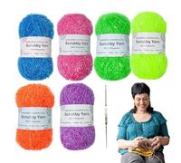 Scrubby Yarn - Mixed Color Thread for Dishwasher, Delightful Crochet Weaving Yarn | Durable Scruples Yarn for Bath Towels, Towels and Cleaning, DIY Thread -