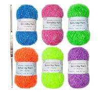 Scrubby Yarn Roll for Dish Cleaning Crochet Fiber Craft Material | Nylon Mesh Texture Kitchen Scrubber String Handmade Sponge Making Cord for Washing Dishes Scrub Pads Home Use 5.1in