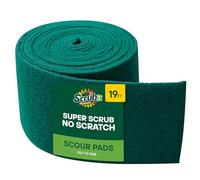 SCRUBIT Scouring Pad Roll - 19 FT Green scrubbing Pads Roll - Non Scratch Dish Washing Scrubbers - Abrasive and Heavy Duty Pot Scrubber Roll for Kitchen, Pots, Pans, Oven, and Grill 19 FT X 6" x0.3"