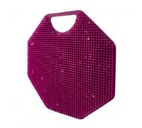 ScrubMeBody Premium Silicone Body Scrubber - Hygienic Exfoliating Shower Brush, Quick-Dry Loofah & Puff Alternative for Smooth Skin, Daily Use, Eco-Friendly, All Skin Types - Passionate Purple