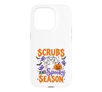 Scrubs and Spooky Season Halloween Nurse Design Case for iPhone 15 Pro