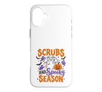 Scrubs and Spooky Season Halloween Nurse Design Case for iPhone 16 Plus
