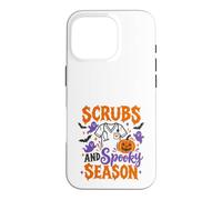 Scrubs and Spooky Season Halloween Nurse Design Case for iPhone 16 Pro