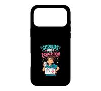 Scrubs Hide The Exhaustion Nurse Coffee Humor Case for iPhone 17 Pro Max