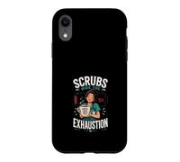 Scrubs Hide the Exhaustion Nurse Humor Case for iPhone XR