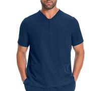 Scrubs Men Nurses Uniform Medical Healthcare Short Sleeve V Neck Tunics Tops with Pockets Scrubs Uniforms Lightweight Soft Shirts Moisture-Wicking Stretch Tee Shirt Hospital Dental Work Beauty Carers