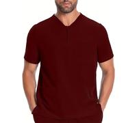 Scrubs Men Nurses Uniform Medical Healthcare Short Sleeve V Neck Tunics Tops with Pockets Scrubs Uniforms Lightweight Soft Shirts Moisture-Wicking Stretch Tee Shirt Hospital Dental Work Beauty Carers