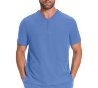 Scrubs Men Nurses Uniform Medical Healthcare Short Sleeve V Neck Tunics Tops with Pockets Scrubs Uniforms Lightweight Soft Shirts Moisture-Wicking Stretch Tee Shirt Hospital Dental Work Beauty Carers
