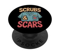 Scrubs & Scars - Proud Medical Professional PopSockets Adhesive PopGrip