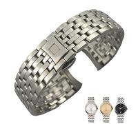 SCRUBY 16mm 316L Curved End Stainless Steel Watchbands 19mm 20mm For Omega DE VILLE PRESTIGE Or dition Watch Strap Folding Clasp(Silver,19mm)