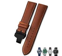 SCRUBY 20mm 21mm 22mm Leather Watch Strap Black Brown Watch Bands For Rolex For Omega Seamaster 300 For Hamilton For Seiko For IWC For Tissot Bracelet(Dark brown black,20mm)