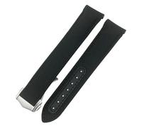 SCRUBY 20mm 21mm Deployment Buckle High Density Nylon Fabric Watchband for Omega AQUA TERRA 150 Seamaster 007 Moonwatch 19mm Blue Strap(Black black,20mm)