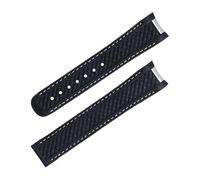 SCRUBY 20mm 21mm Fluorous Rubber Watch Band For Omega Strap AQUA TERRA 150M AT150 Ultra Light Worldtimer 43mm 41mm Fold Clasp Watchbands(Black No buckle,21mm)