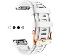 SCRUBY 20mm Quick Replacement Soft Silicone Strap for Garmin fenix 5S/5S Plus/6S/7S/Instinct 2S/D2, with Rose Gold Buckle Breathable Waterproof Wristband Accessory