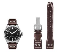 SCRUBY 21mm 22mm Genuine Leather Watch Band For IWC Big Pilot Flamethrower Little Prince Mark Strap Willow Nail Bracelet