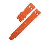 SCRUBY 22mm Nature Fluororubber FKM Rubber With Rivet Watchband For IWC Big Pilot Mark Portugieser Soft Wristband