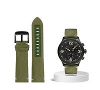 SCRUBY 22mm Nylon Waterproof Watchband for Mido M026.629/430 Ocean Star M042.430 Replacement Bracelet Band Men's Accessories(Green black buckle)