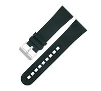 SCRUBY 23mm Fluorous FKM Rubber Soft WatchBands For Blancpain Strap Fifty Fathoms 5000 5015 Watch Belt Bracelets Replacement(Green 3)