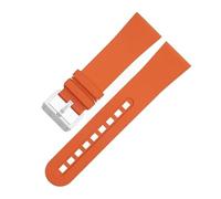 SCRUBY 23mm Fluorous FKM Rubber Soft WatchBands For Blancpain Strap Fifty Fathoms 5000 5015 Watch Belt Bracelets Replacement(Orange2)
