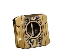 SCRUBY Cigar Cutter Box Metal Body Creative Multi Functional V Shaped Manual Handheld Pocket Tobacco Preparation Trimmer Accessory(C)