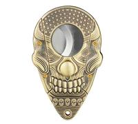 SCRUBY Cigar Cutter Ornate Brass Detailing Precision Edge Manual Metallic Handheld Trimmer Portable Smoking Companion Gold Tone(A)