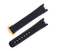 SCRUBY Curved End Fluorous Rubber for Omega strap Seamaster 300 AQUA TERRA AT150 8900 Watch Soft strap Men Replacement(Black 5)