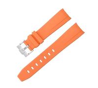 SCRUBY Curved No Gap Rubber Strap For Omega Speedmaster Watch Replacement Band Men Women 20mm Watchbands silver gold rose black buckle(C)