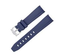 SCRUBY Curved No Gap Rubber Strap For Omega Speedmaster Watch Replacement Band Men Women 20mm Watchbands silver gold rose black buckle(E)