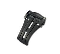 SCRUBY Deployment Watch Buckle Folding Clasp 16mm 18mm 20mm for Omega Leather Strap Rubber Band 316L Steel Black Silver Accessories(Black style 2)