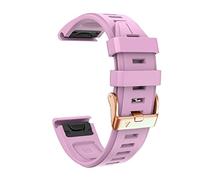 SCRUBY For Garmin Fenix 7S/5S Plus/6S/5S/Instinct 2S/D2, Quick Fit Soft Silicone Strap With Rose Gold Buckle For Women Man Breathable Waterproof Wristband Accessory(Pink,Fenix 5S 5S Plus)