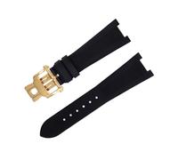SCRUBY For Nautilus Watchband 5711/5712 Original Interface Wristband 25-12MMFor Patek Philippe FKM Fluororubber WatchBands Accessories Strap(Black)